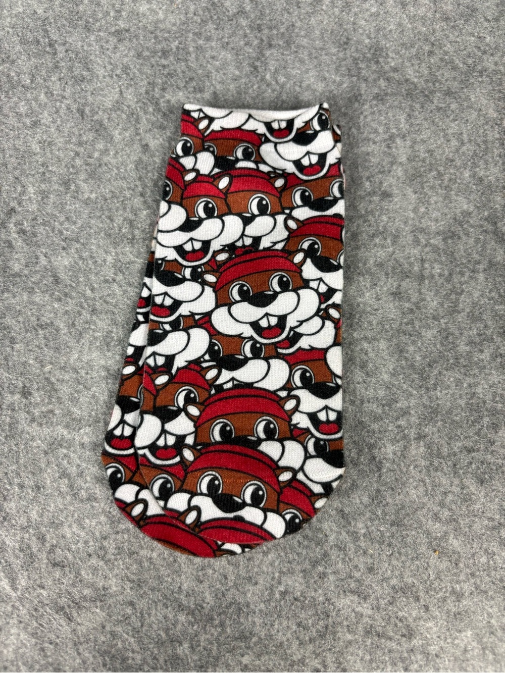 Playful Red & Brown Cartoon Dog Pet Sock - Unbranded